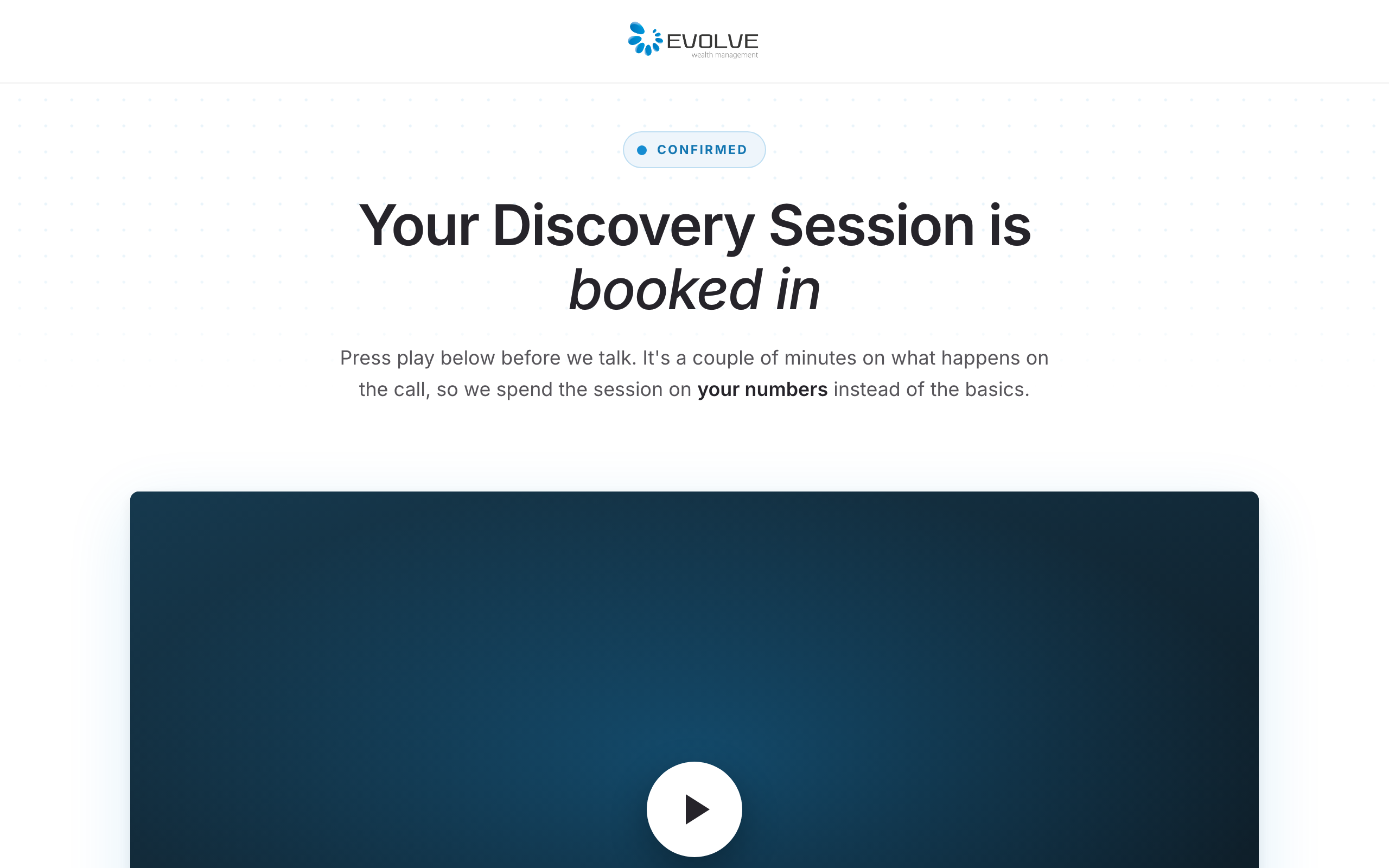 Confirmation page preview